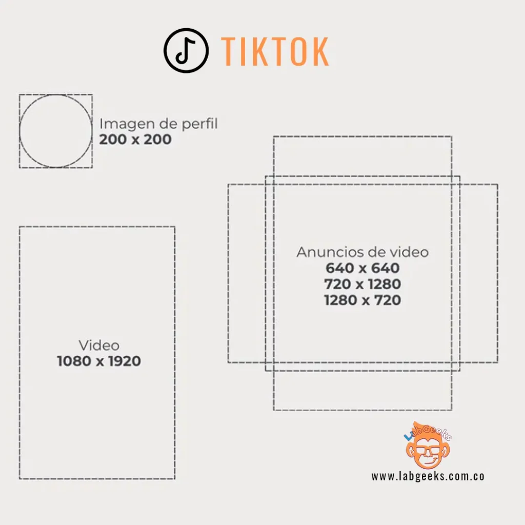 Medidas publicaciones tiktok